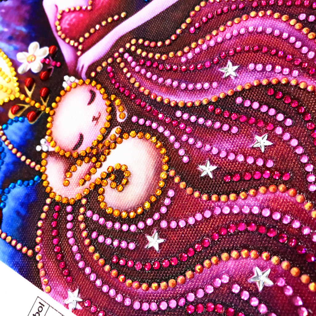 Sleeping Girl 5D Special Shaped Diamond Paint Embroidery Needlework Rhineston