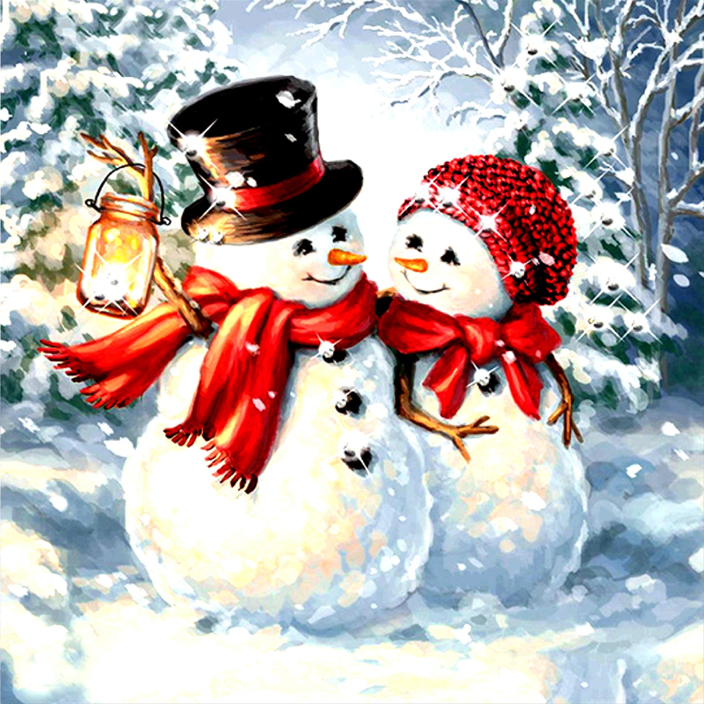 4 Sets Merry Christmas Santa 5D Full Drill Diamond Painting Embroidery for Cross Stitch Kits DIY for Rhinestone Crystal
