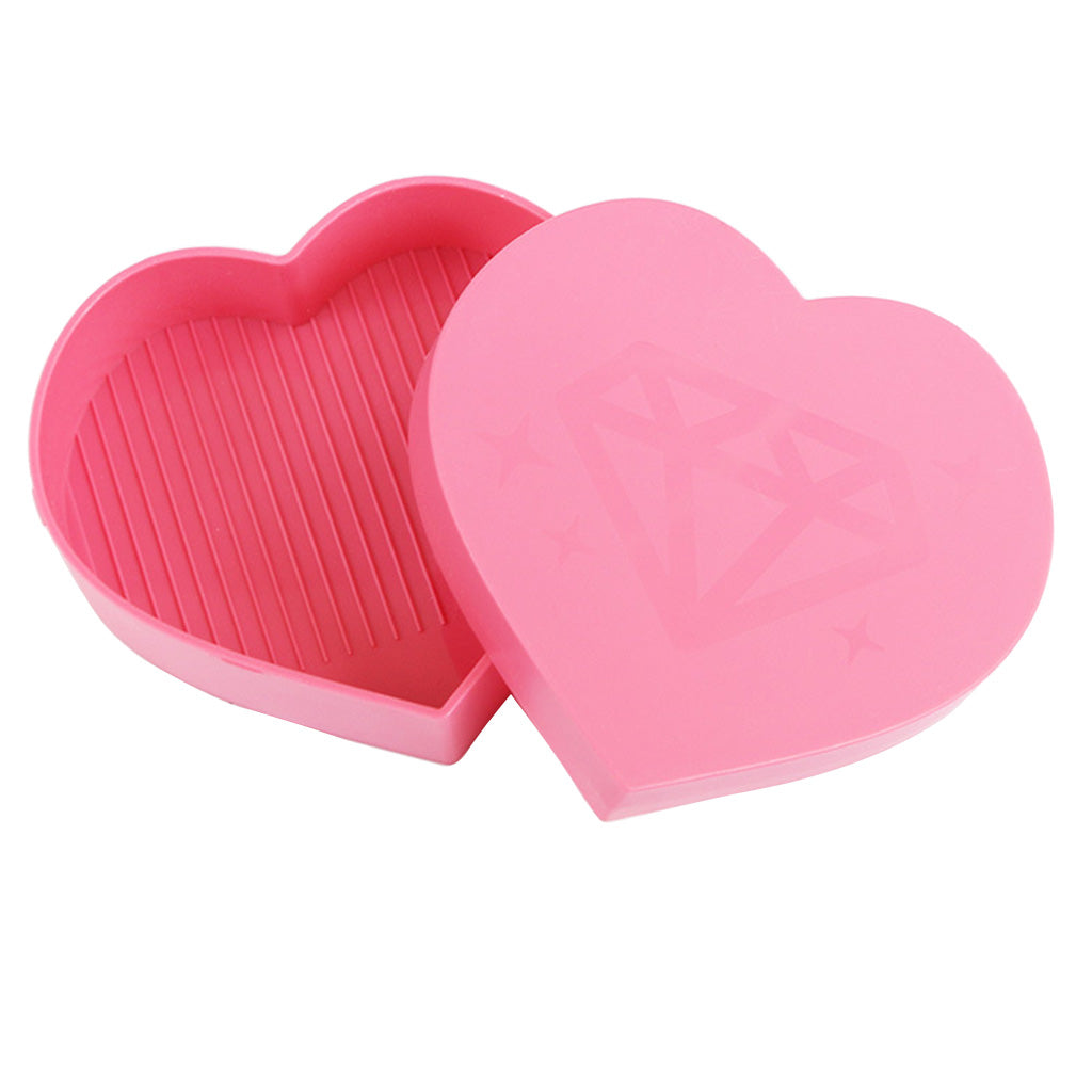 3 Pcs Heart-Shaped Storage Tray Plastic Beads Sorting Tray Embroidery Accessory