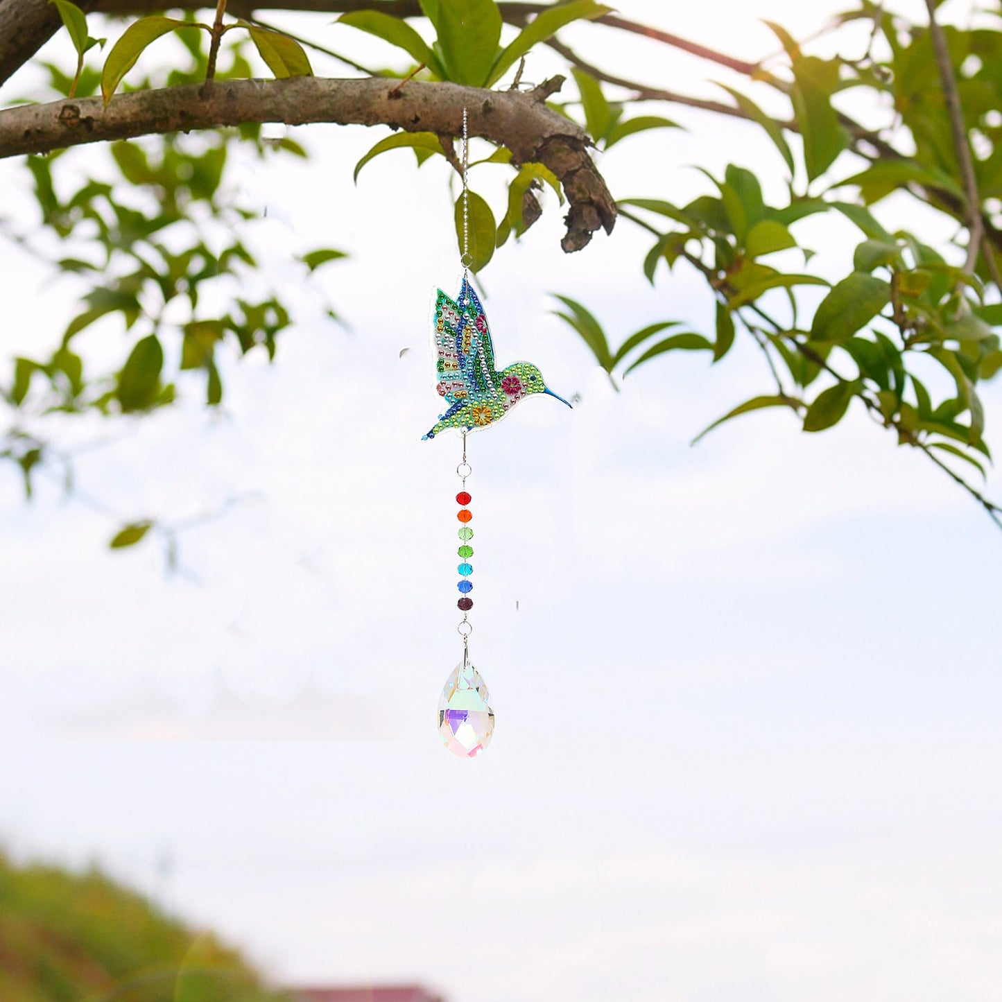 5D Diamond Painting Crystal Gnome Wind Chime Kit Hanging Pendant
