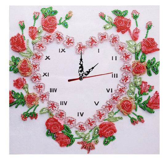 Rose Flower Clock 5D Special Diamond Painting Embroidery for Cross Stitch Rhinestones DIY Needlework Crafts Kit Home Decoration