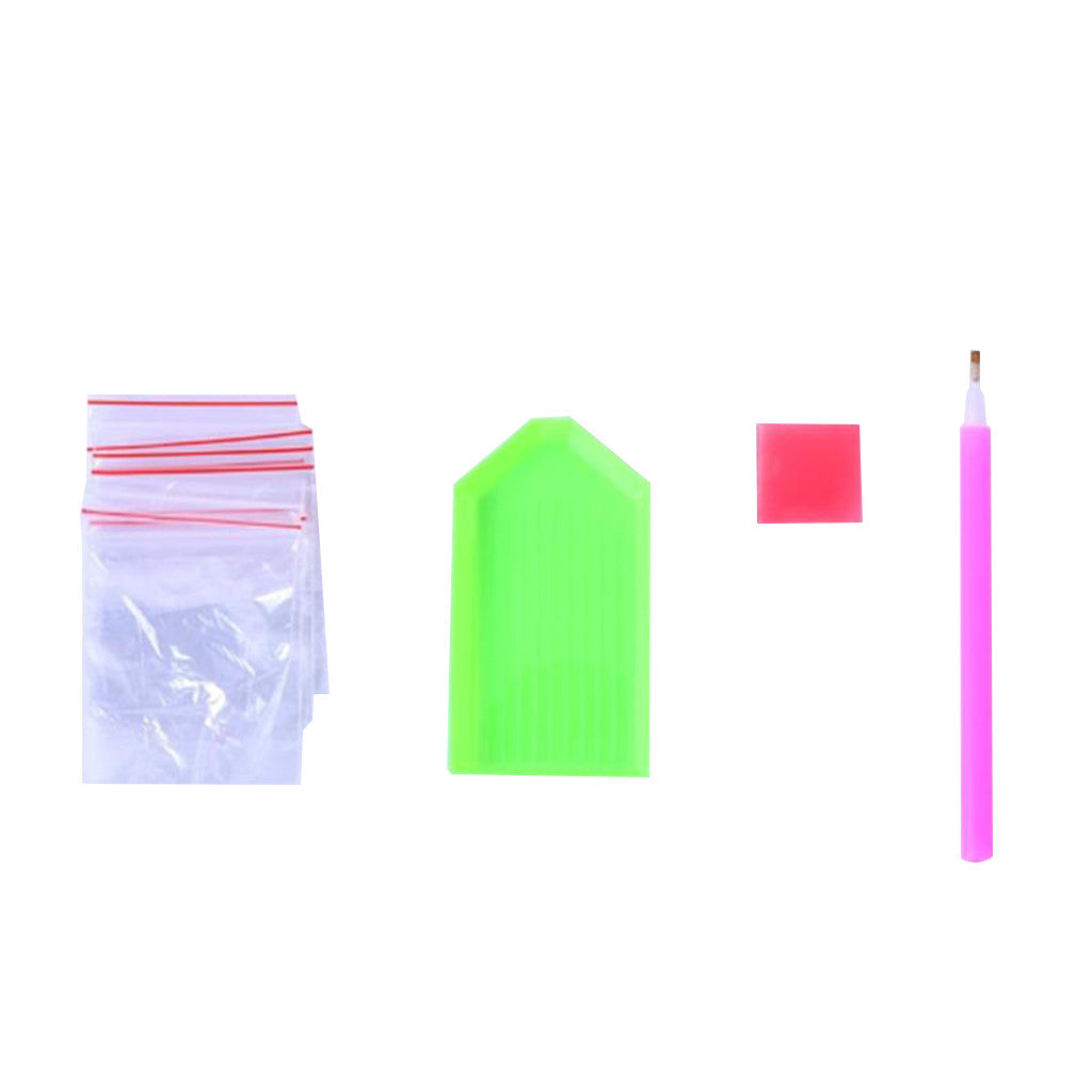4pcs DIY Full Drill Special Shaped Diamond Painting Juice Bag Keychain Gift Diamond Painting for Cross Ctitch Kit