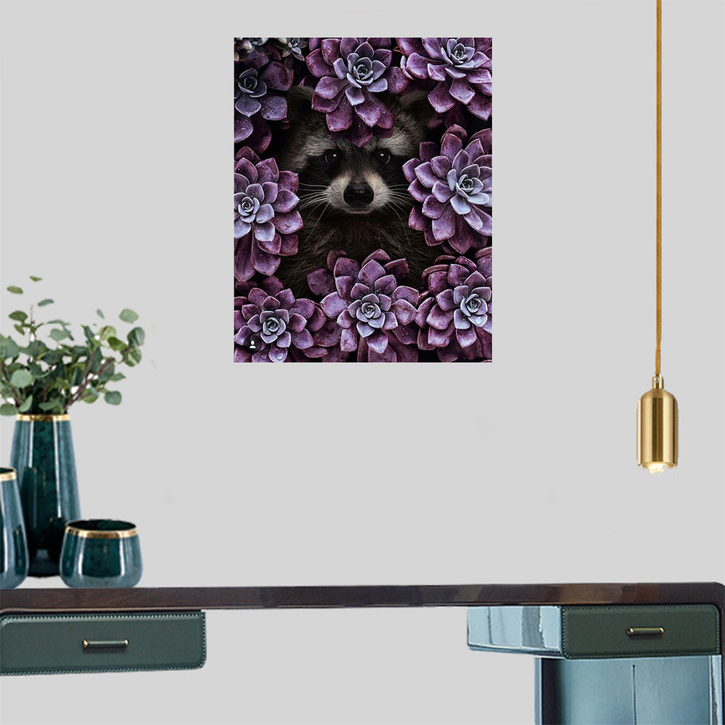 5D DIY Diamond Painting Kit for Adult Full Drill Paint with Diamonds Pictures Arts Craft for Home Decor,Adorable Raccoon