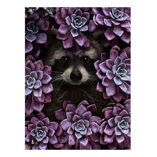 5D DIY Diamond Painting Kit for Adult Full Drill Paint with Diamonds Pictures Arts Craft for Home Decor,Adorable Raccoon