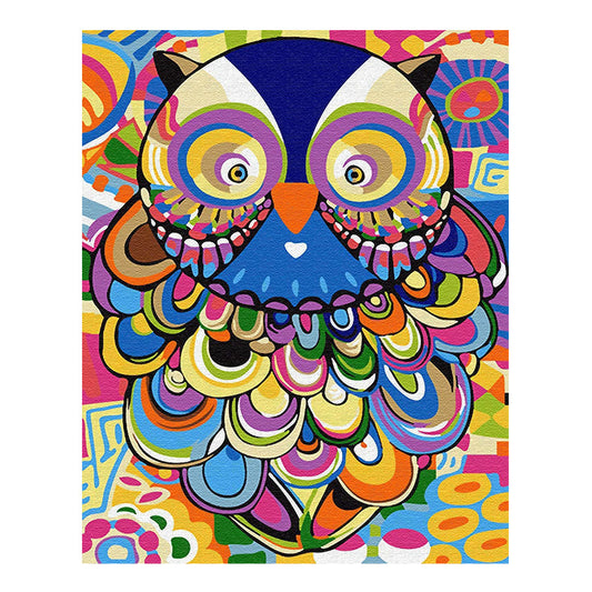 Painted Owl 5D DIY Diamond Painting Kits for Adults Full Drill Crystal for Rhinestone Embroidery for Cross Stitch Arts C