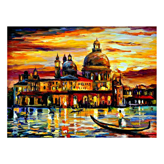 Painted City 5D DIY Diamond Painting Kits for Adults Full Drill Crystal for Rhinestone Embroidery for Cross Stitch Arts Craft Canvas Wall Decor