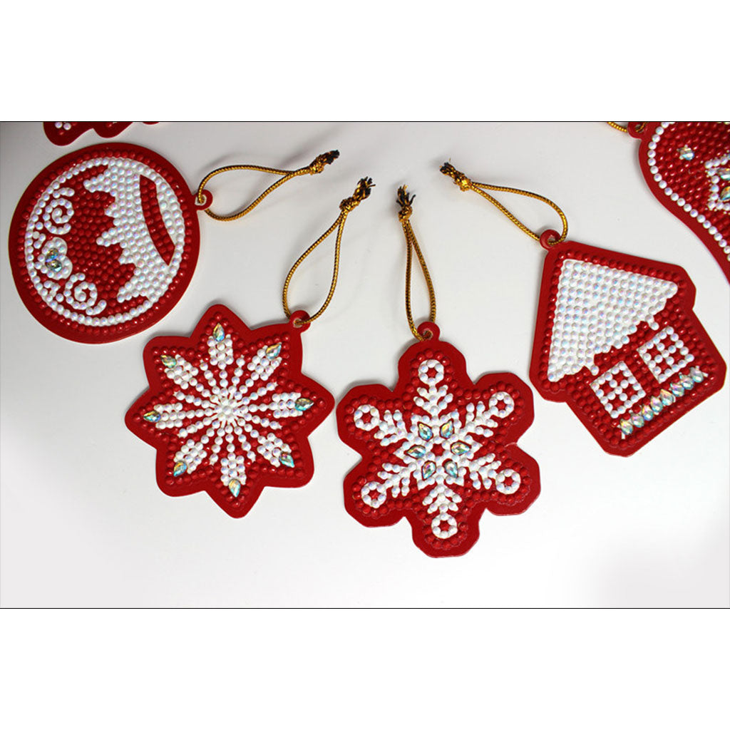 20x Novelty Gift Tags DIY Resin Painting Cards for for Christmas Tree Decoration
