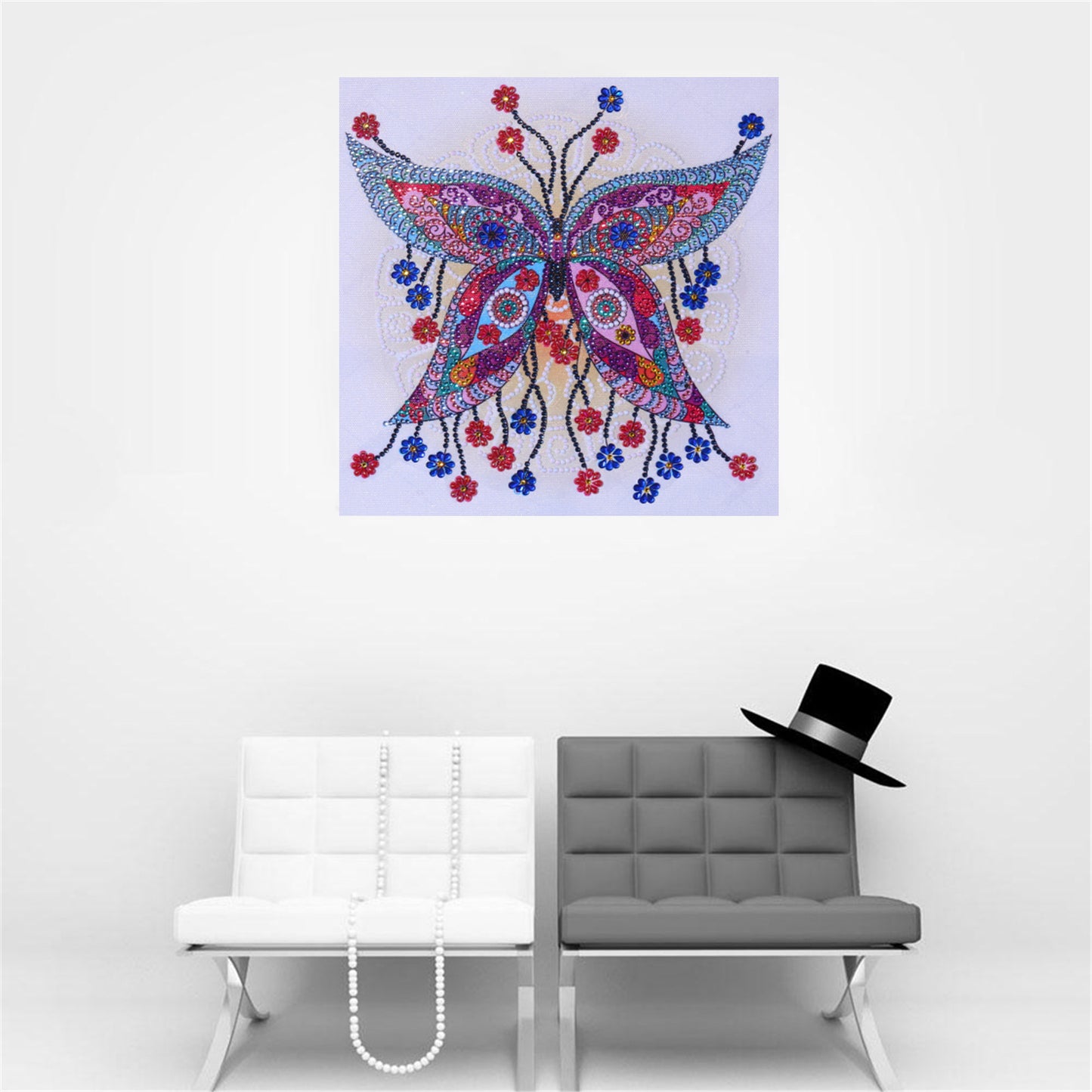 Shinning Butterfly Diamond Paint Kit 5D DIY Mosaic Picture Crafts Art Hobby Diamond Embroidery Cross Stitch Home Decor