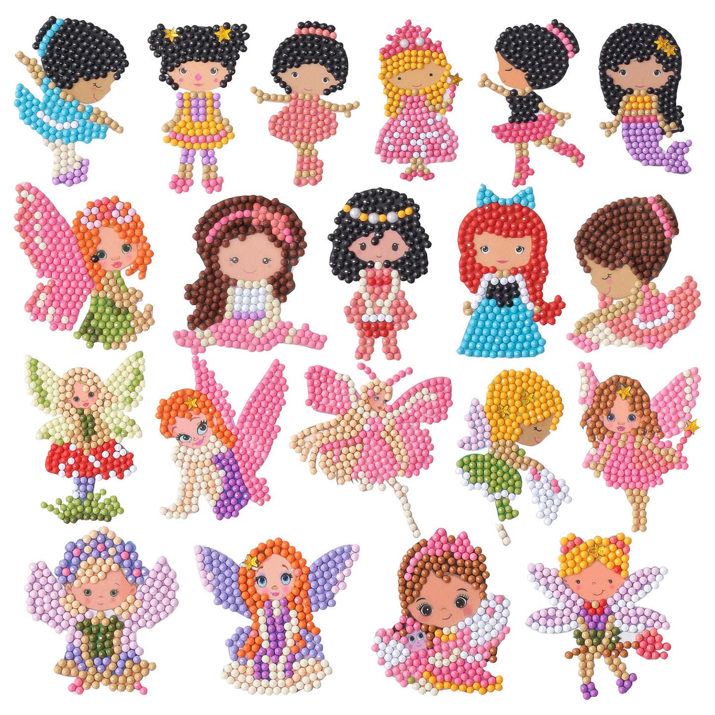 5D Diamond Painting Kit Different Styles Cute Baby Girls Diamond Stickers Paint by Numbers Art Craft For Kids Gift