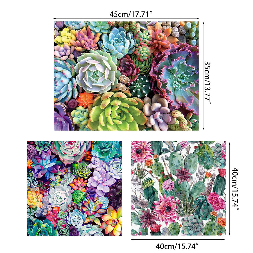 5D Diamond Painting Kit for Adult Full Drill Paint with Diamonds Pictures Arts for Home Decor,Succulents