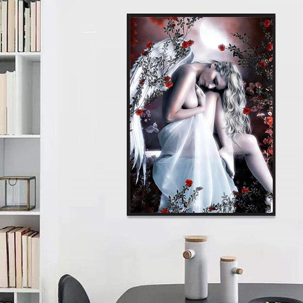 5D Diamond-Painting Best Wishes Angel Under the Star Art Gifts for Adults Women