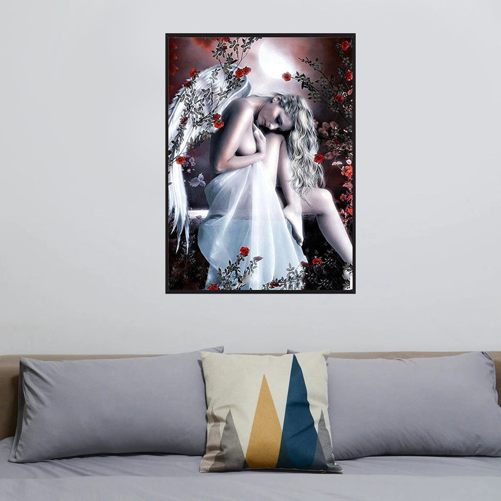 5D Diamond-Painting Best Wishes Angel Under the Star Art Gifts for Adults Women