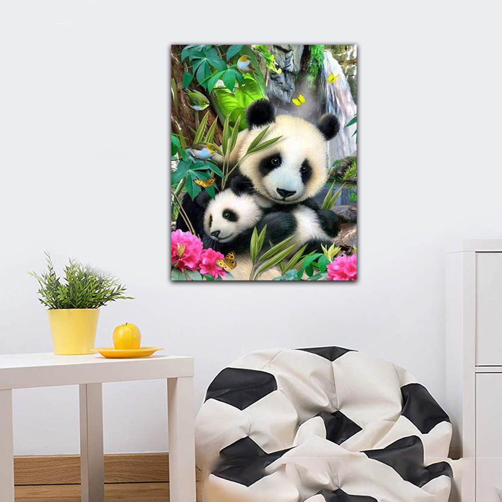 5D Diamond Painting ,Painting for Cross Stitch Full Drill Decor Gift，Pandas 12x1