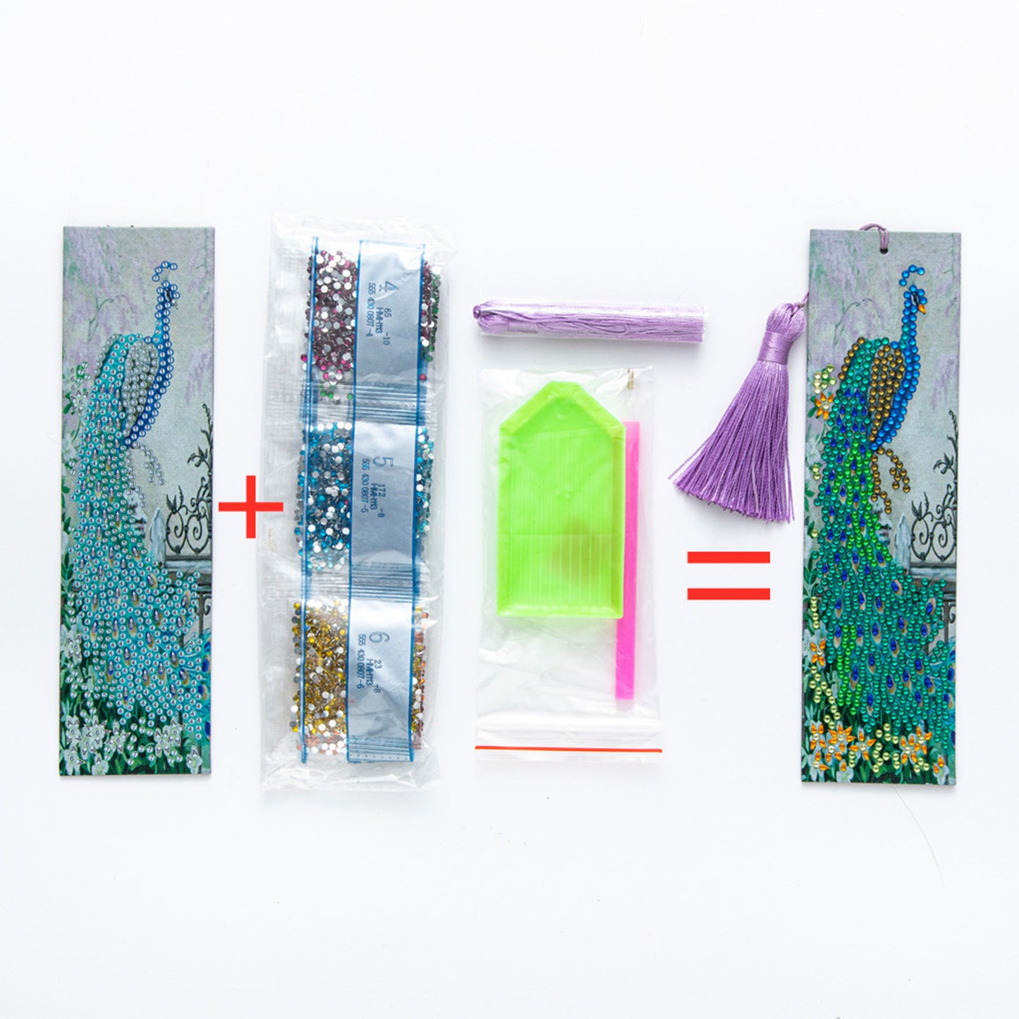 5D DIY Diamond Art Mosaic Tassel Book Marks Diamond Embroidery for Cross Stitch