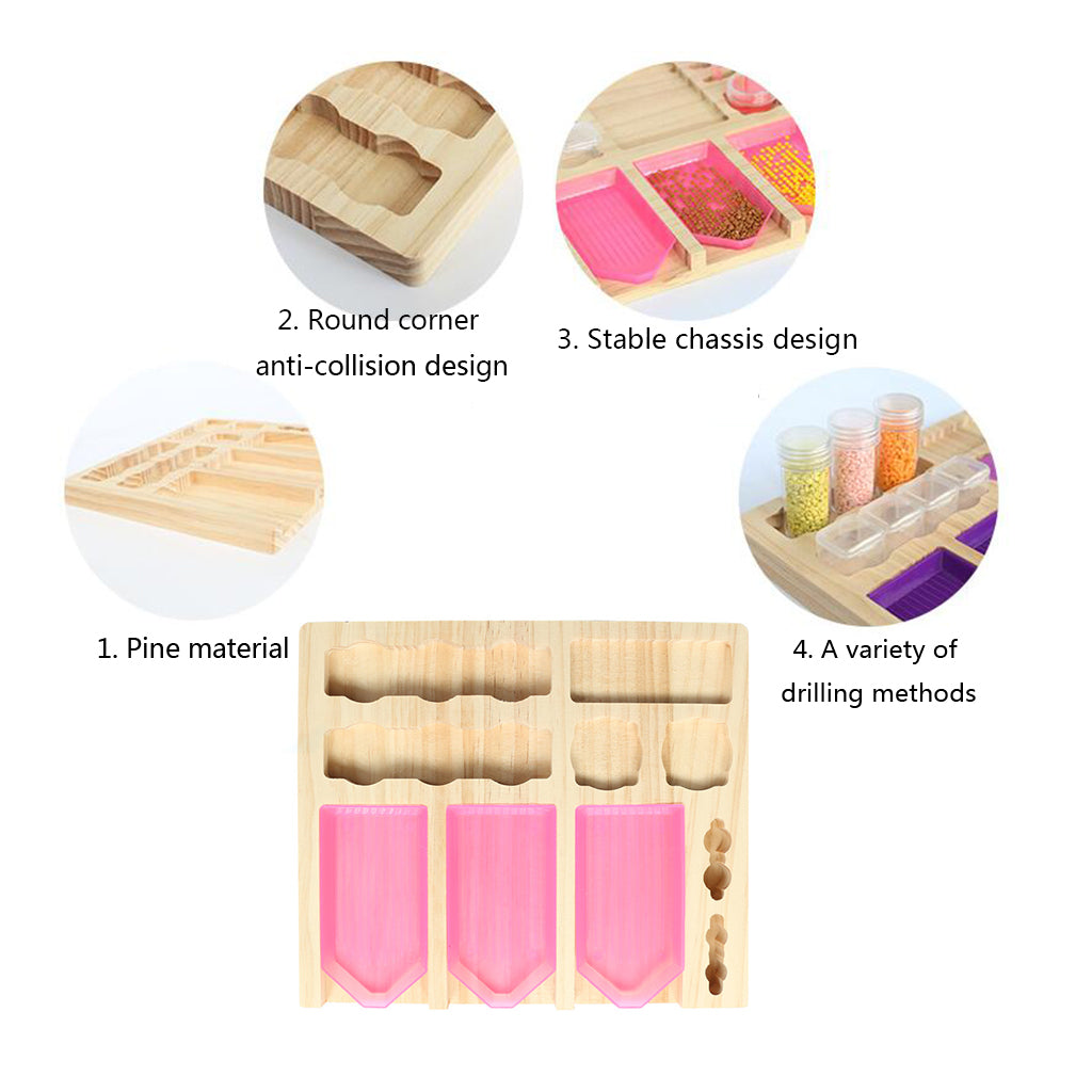 5D Diamond Painting Tools Tray Organizer Art Accessories Kits for Adults Multi-Boat Holder Bead Storage Containers